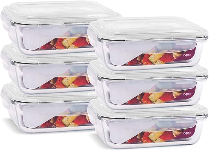 KIT POTES HERMÉTICOS DE VIDRO